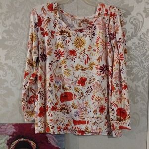 Piphany Floral Long Sleeve Blouse XL